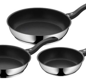 WMF 3-Piece Frying Pan Set | Non-Stick Coated with Stainless Steel Handle | Induction Compatible & Easy to Hand Wash | 2